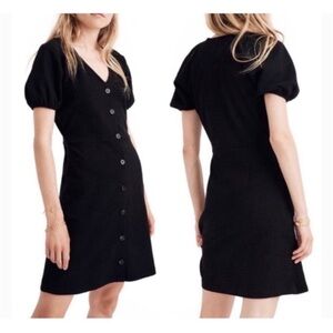 Madewell Texture & Thread puff-sleeve dress Size XS